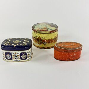 Vintage 3 Containers Mellomints Thornes Toffee & from England Decorative Tin